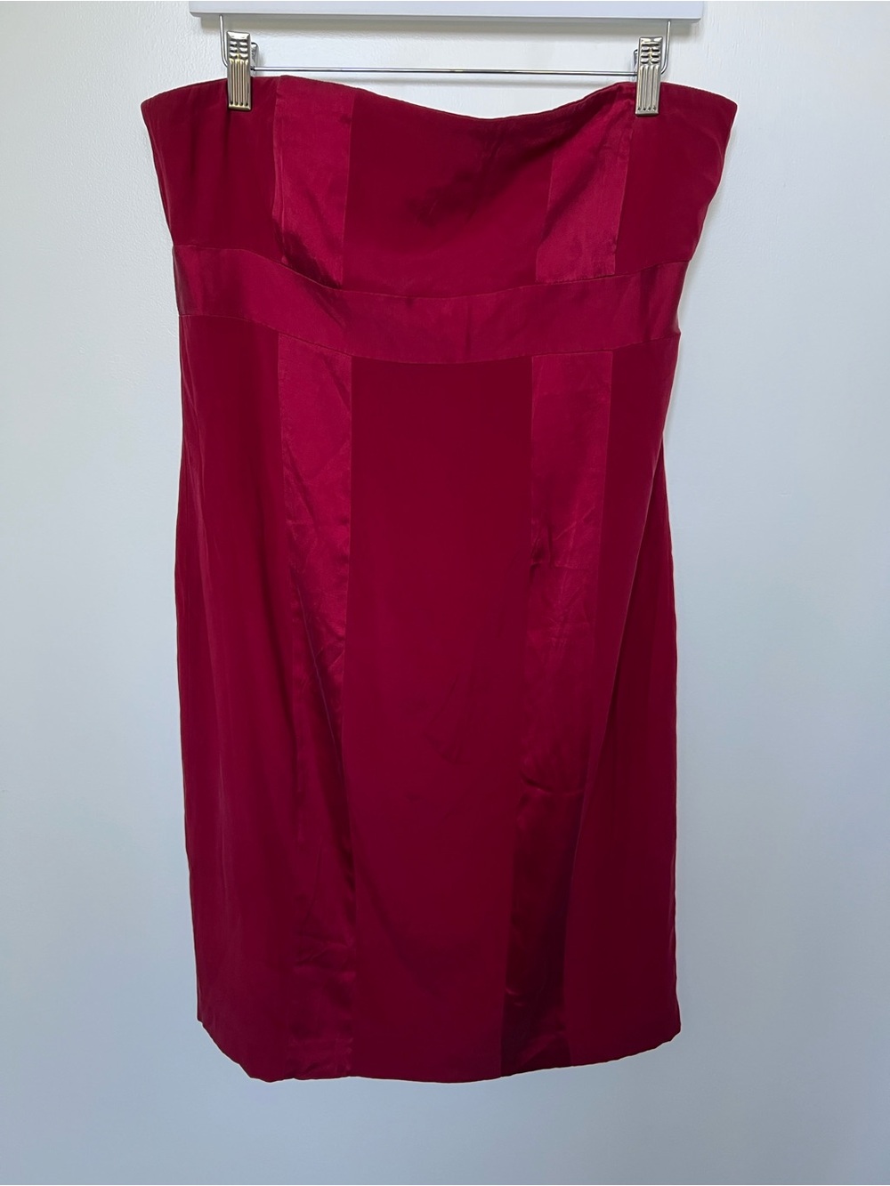 Express Design Studio Strapless Red silk Cocktail Dress